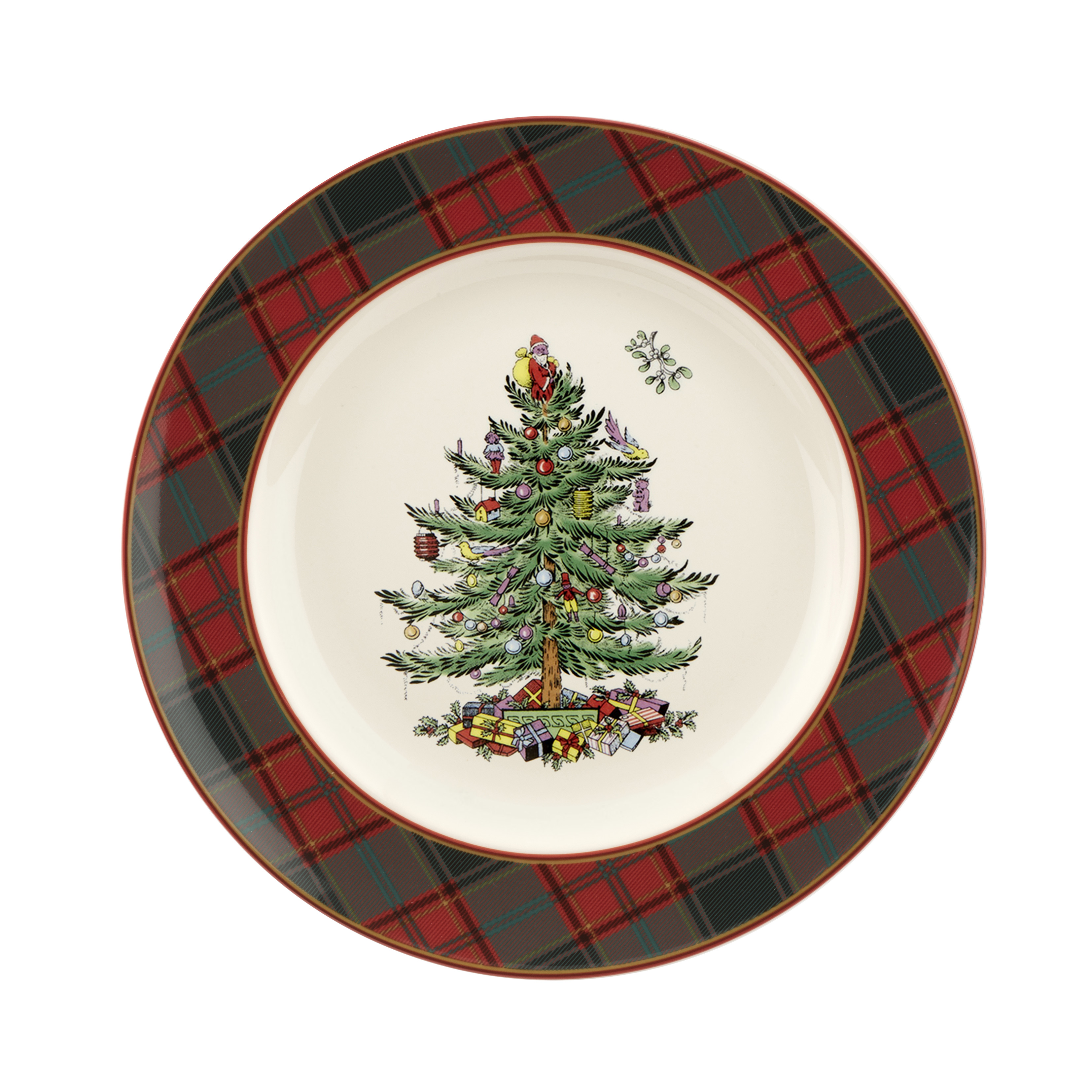 Christmas Tree Tartan 10.5 Inch Dinner Plate image number null